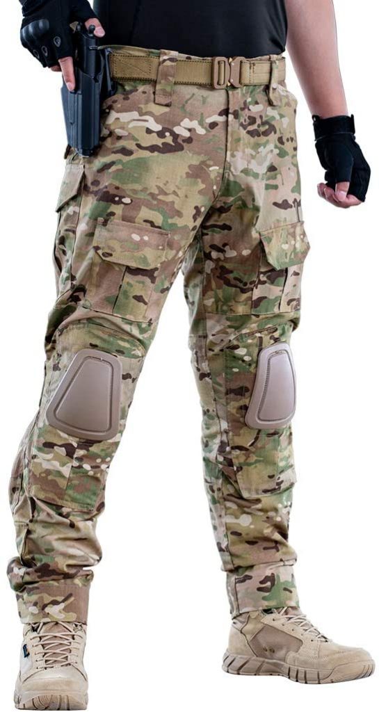 IDOGEAR Gen2 Combat Pants Multicam Men Pants with Knee Pads