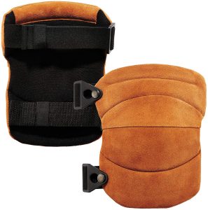 230 ProFlex Brown Leather Knee Pads - 18232, by Ergodyne https://www.amazon.com/Leather-Knee-Heavy-Ergodyne-ProFlex/dp/B07KQPHY1D/ref=sr_1_3?dchild=1&keywords=leather+knee+pads&qid=1622666187&sr=8-3 Ergodyne is the brand that has introduced this product to the market. This product is available only in one Universal size. So you do not need to worry about the size chart. Usually, this size fits easily on the knees. It is available in a beautiful brown color and a buckle is used to fit it on your knees. An excellent product that has the ability to protect you from fire slag and sparks. This is all possible due to the genuine leather cap made for your protection. The foam padding is of NBR type. The thickness of the pudding is 0.5 inches. If you measure it in mm then it will be around 12 mm. This is the reason that it does not lose its shape. The manufacturer has made it a bit wider and longer than the usual size. This has been done to protect knees fully. To make you comfortable and Secure while wearing these knee pads a buckle closure system provides complete protection. This knee pad is not only adjustable but completely breathable too. This is natural for the inside of the kneepad to develop an odor. Therefore anti odor treatment has already been done in the inner lining of the knee pads.