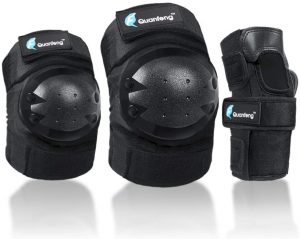 qf skateboard knee pafd elbow pads